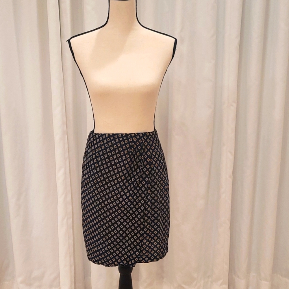 NWOT Custom made wrap mini skirt